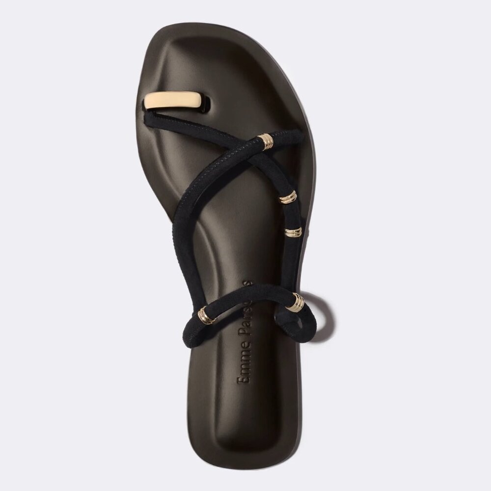 Emme Parsons Laurie Bijoux Sandal in Black Suede, 39